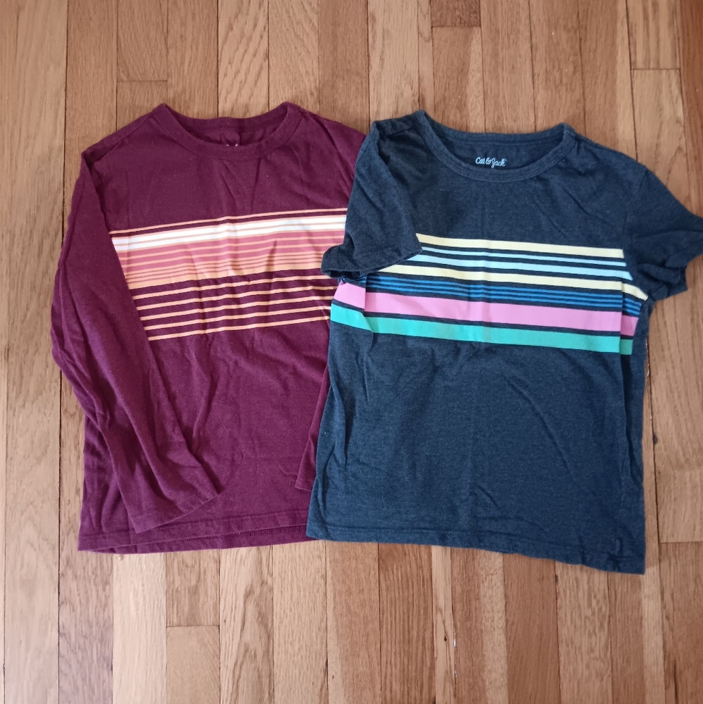 Cat & Jack Kids' Striped Long Sleeve and Short Sleeve T-Shirts
